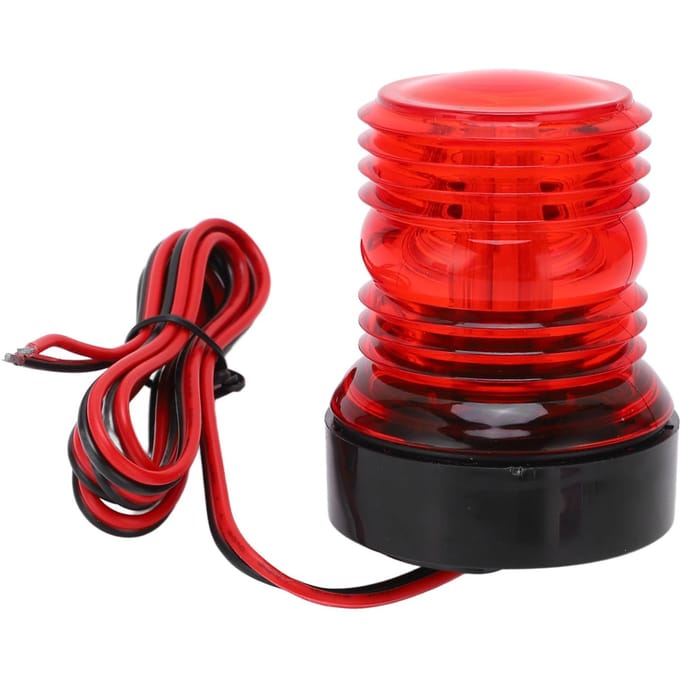 Feu de navigation LED pour bateau 360 degrés Feu d'ancre tous azimuts Feu de poupe marin Lumière rouge pour la navigation CC red