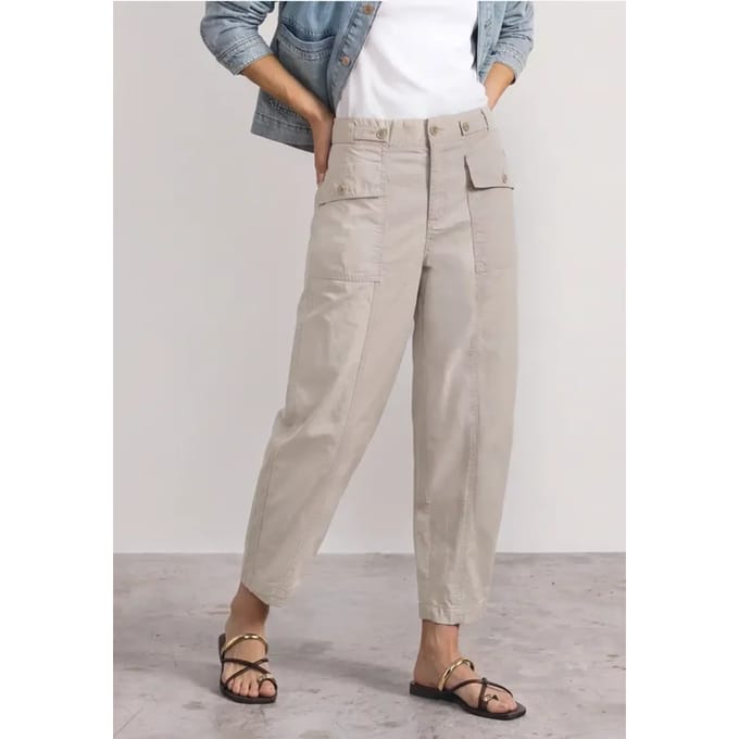 High Waist Barrel Leg Hose im Casual Fit