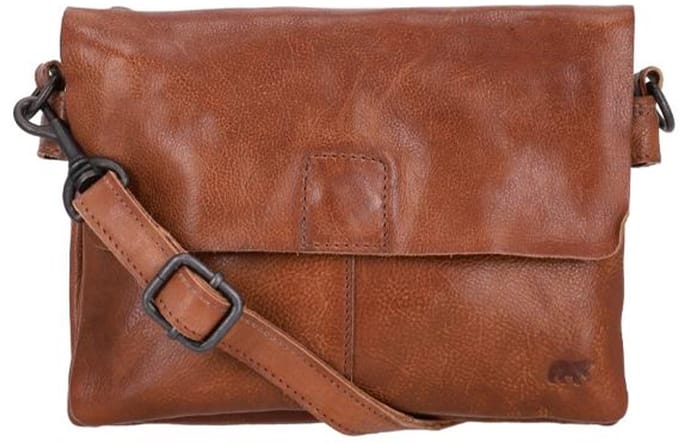 Bear Design Billy Crossbodytas Kleine Dames - Leer - Cognac