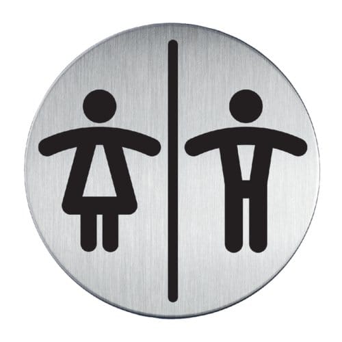 Infobord pictogram Durable 4920 toileten D/H rond 83mm