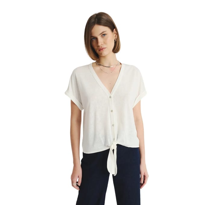 Vrouwelijke ruime knoopblouse Greenpoint Regular