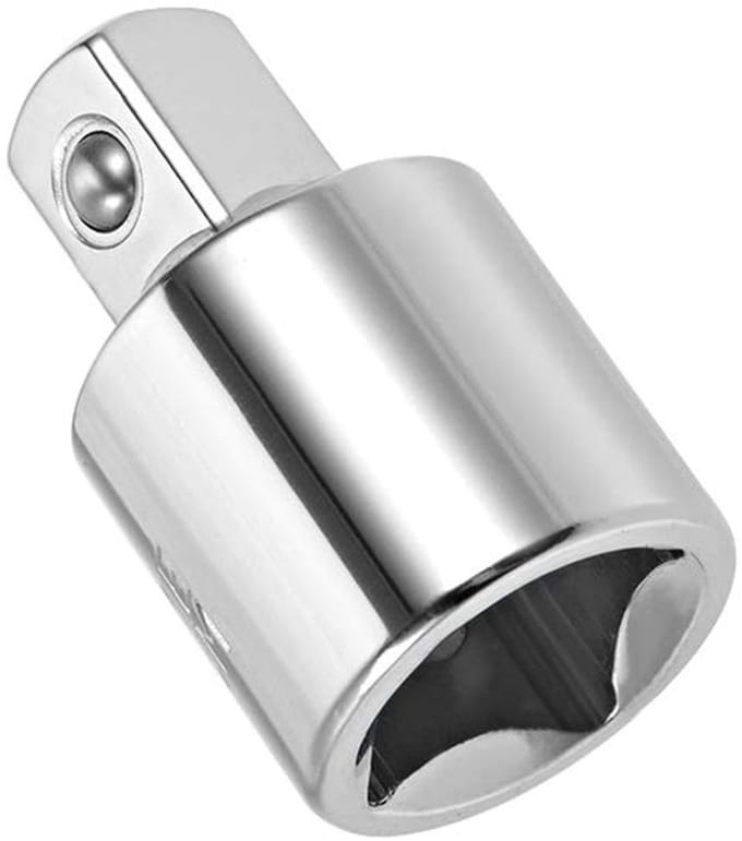 Dailygoods - Socket Adapter 1/2 Inch (F) naar 3/8 Inch (M) met Kogelsluiter