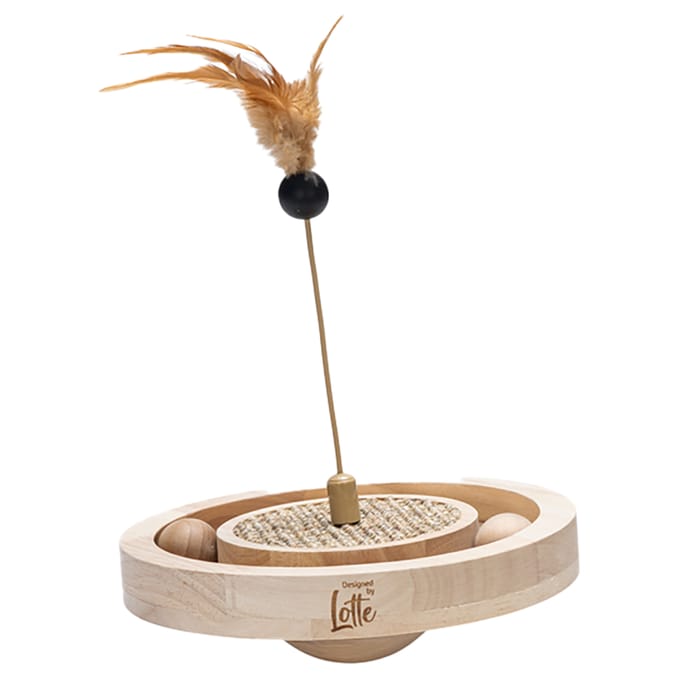 Designed by Lotte Winni - Kattenspeelgoed - Hout - Bruin - 22x22x30 cm