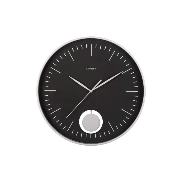Karlsson - Wall Clock Grato Pendulum - Zwart - Ø40,6cm