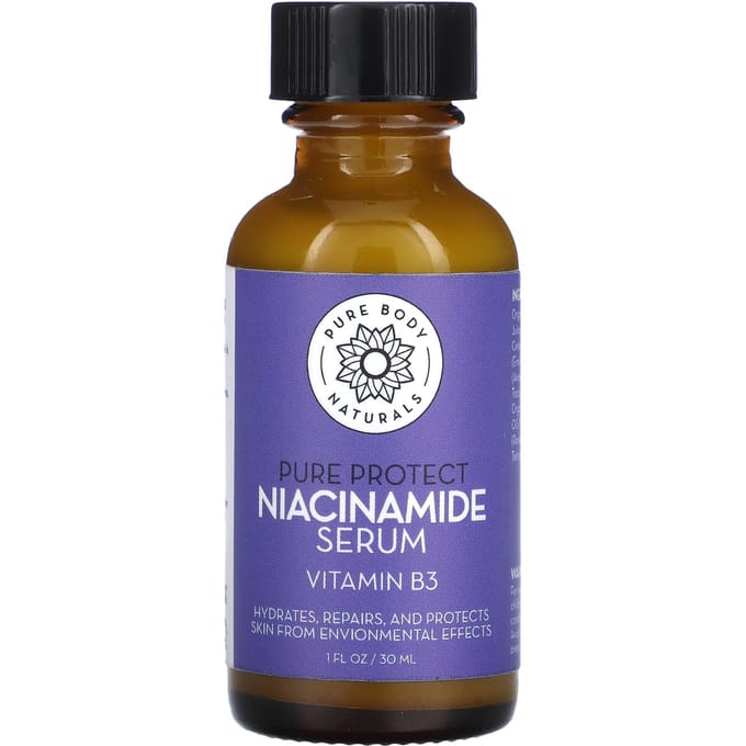 Pure Body Naturals, Pure Protect, Sérum Niacinamide, 1 fl oz (30 ml) brown