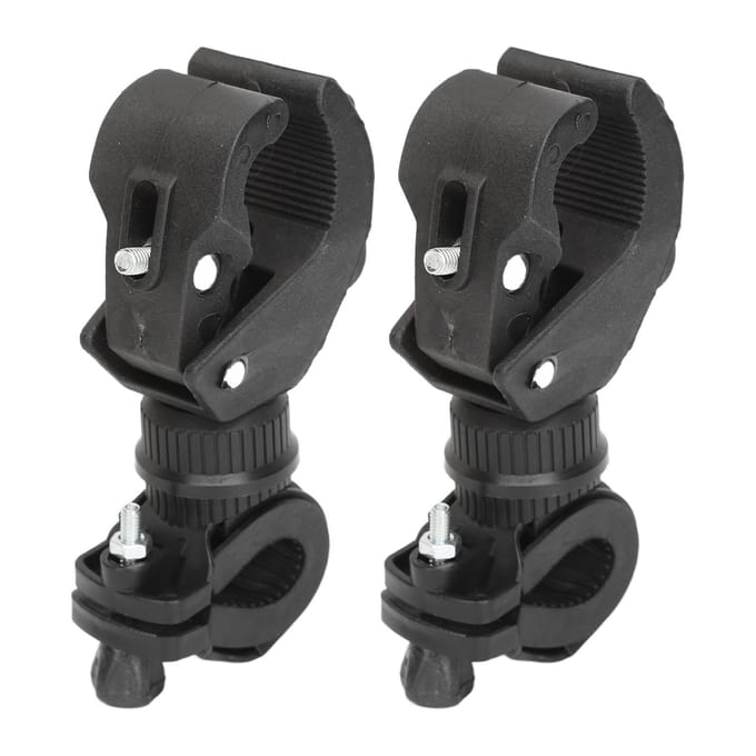Lot de 2 supports de canne rotatifs à 360 degrés, universels, pour béquilles et cannes de marche black