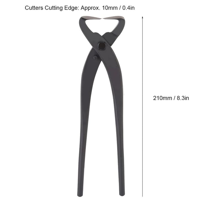 Ciseaux de Qualité en Acier pour Diviser le Tronc Outils de Modélisation Bonsaï pour Débutants 210 mm black