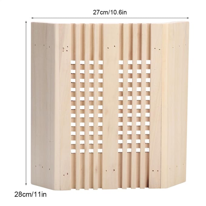 Abat-jour d'angle carré en bois pour salle de sauna, cache-lumière, accessoires de sauna beige