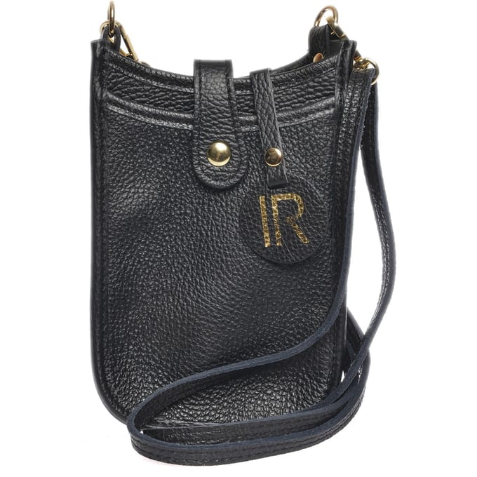 Isabella Rhea Zwart Rundleer Tas