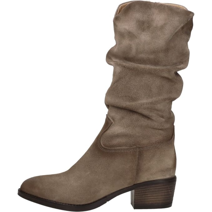 Aqa Hoge laarzen taupe Suede - Dames - Maat 40