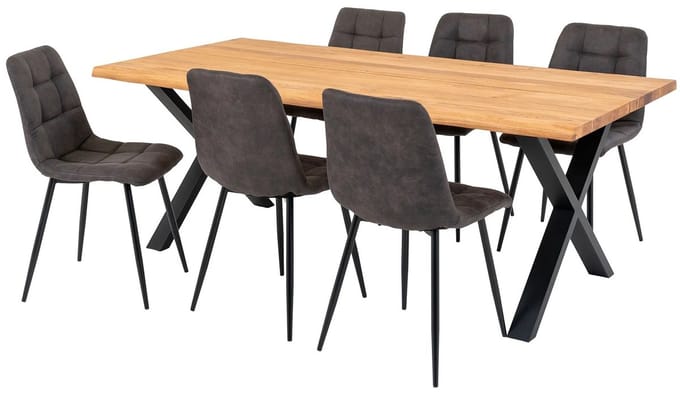 House Nordic Eetkamertafel Toulon Geolied Eikenhout 200cm