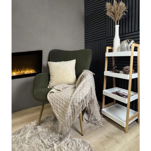 NOVÉE Sierkussen corduroy beige | 45 x 45 cm | polyester