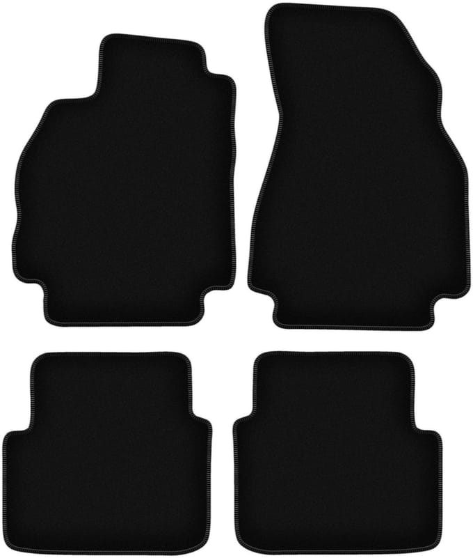BASIC zwarte veloursmatten voor: Renault Megane II stationwagen, Grandtour (2002-2008)