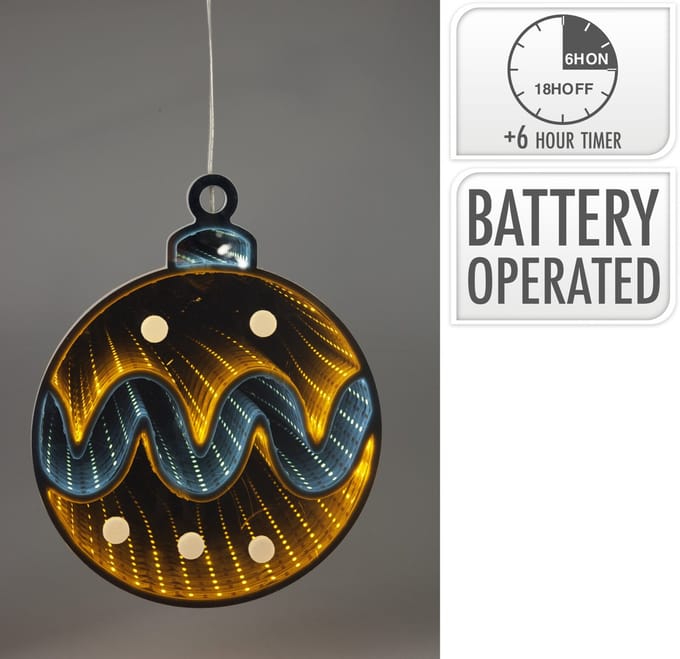 Home & Styling kerstbal Infinity lights 25cm LED meerkleurig decoratie.
