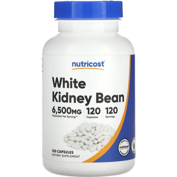 Nutricost, haricot blanc, 6 500 mg, 120 gélules
