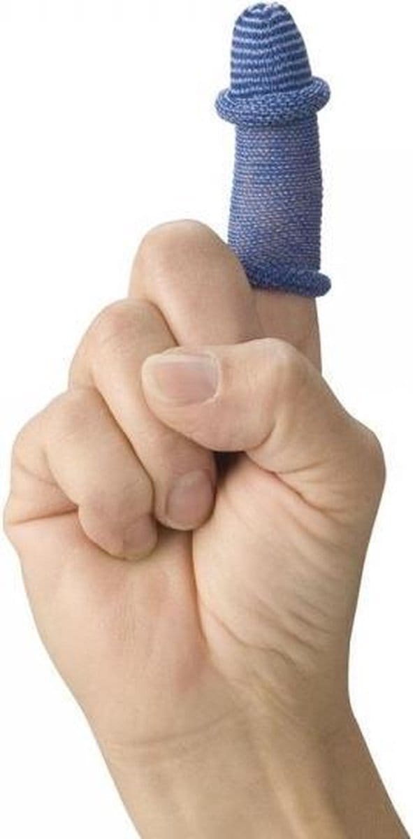 Detectaplast Vingerbob Textiel Blauw - 5 stuks