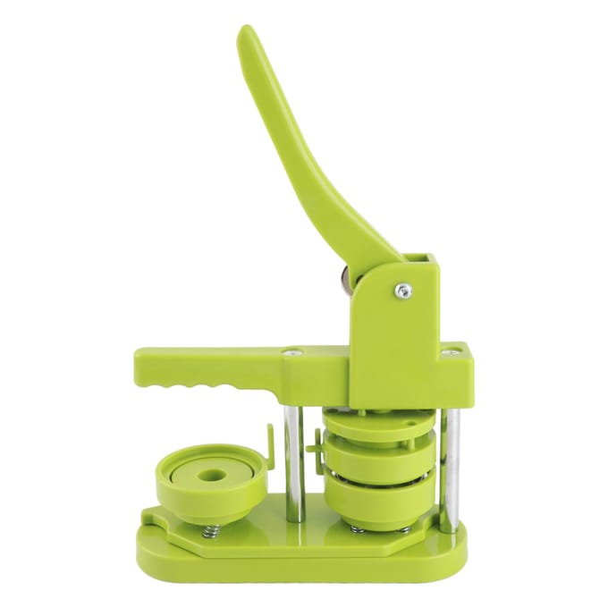 Badge Machine 58mm Roterende Mini Insigne Maakmachine met 100 Sets Badge Verbruiksartikelen voor Badge yellow
