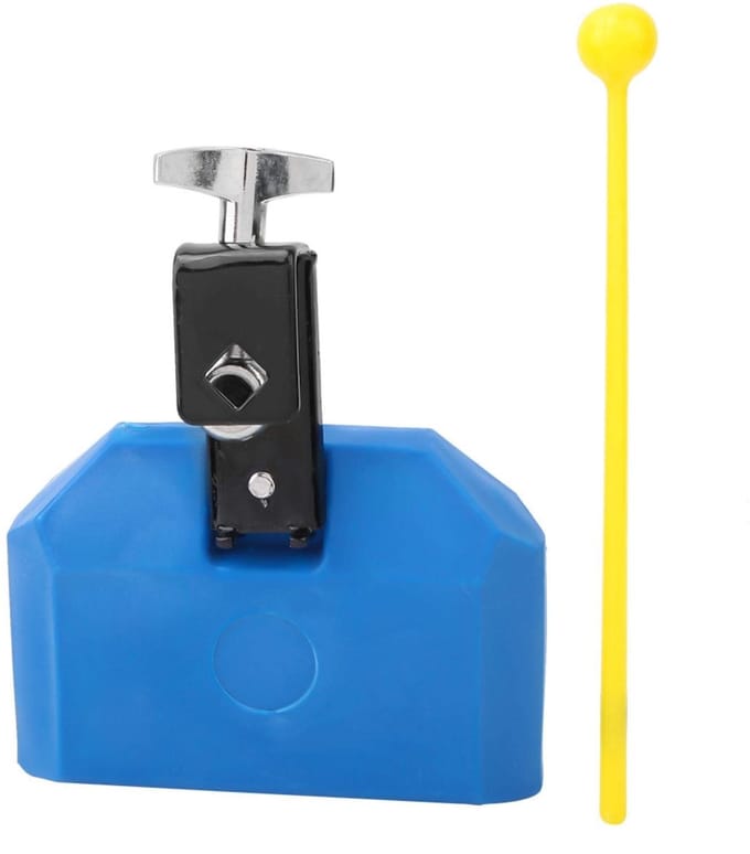 Dailygoods- Cowbell Klein Blok - Helder Geluid - Kunststof