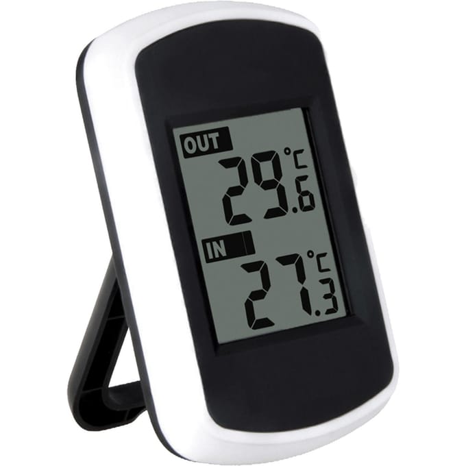 LCD Digitale Draadloze Binnen- en Buitenthermometer Temperatuurmeting Omgevingsweertester gray