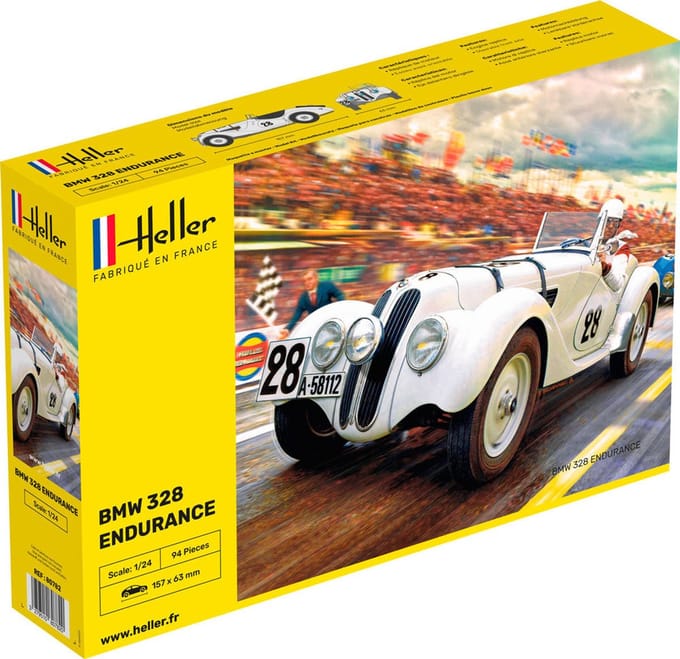 Heller Modelbouwpakket Auto - 80782 BMW 328 Endurance Car Plastic - 1:24 - Modelbouw