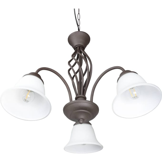 Trio Lighting Hanglamp Rustica, roestkleuren, 3-lamps
