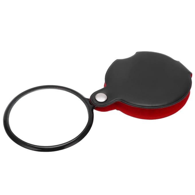 Loupe de poche Grossissement 3X ABS Antidérapant Résistant aux rayures Poignée flexible Haute clarté