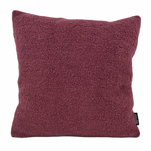 Gek op kussens! Sierkussen teddy burgundy | 45 x 45 cm | polyester