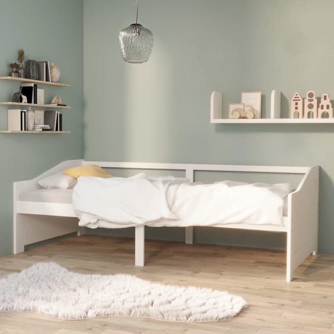 Multifunctioneel dagbed - Logeerbed slaapbank - Flexibel wonen - Massief grenenhout - 90 x 200 cm - Wit