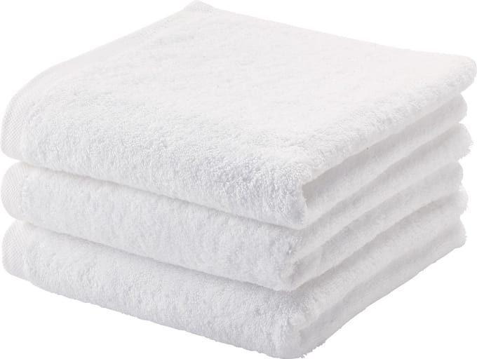 Aquanova London - Handdoek - 55x100 cm - Wit - Set van 3