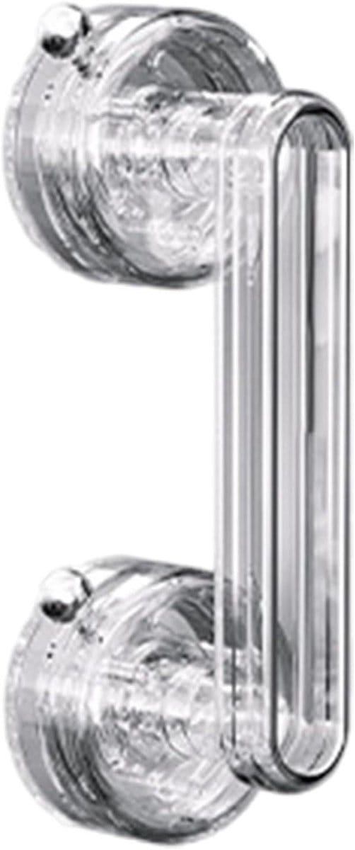 Zuignap Handgrepen - Veiligheidsgreep Douche - Veiligheid Thuis - Dubbele Zuignappen - 18 cm - Transparant