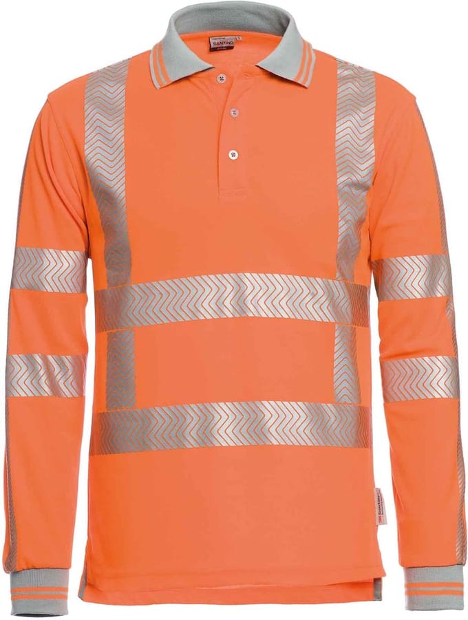Santino Hivis poloshirt Vancouver - fluor oranje - maat S