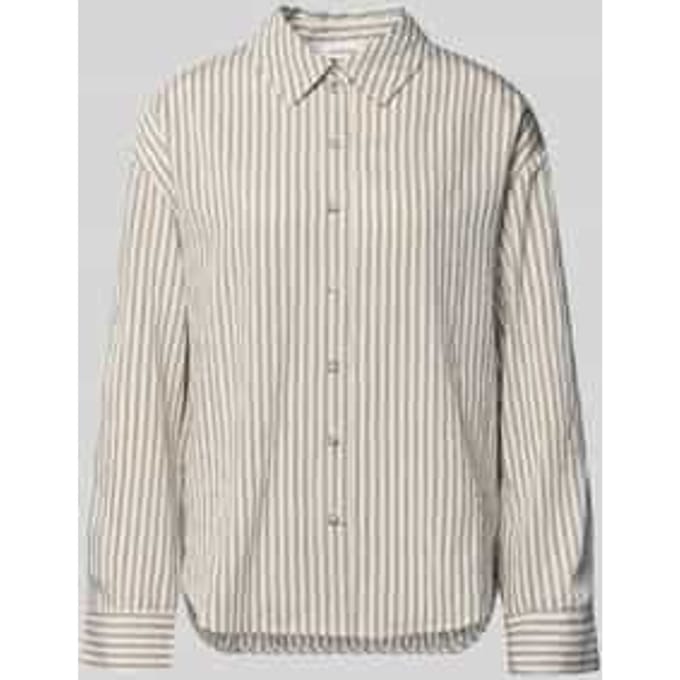 relaxed fit overhemdblouse van viscosemix
