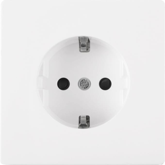 Merten D-Life contactdoos - inbouw - 1-voudig - randaarde - polarwit