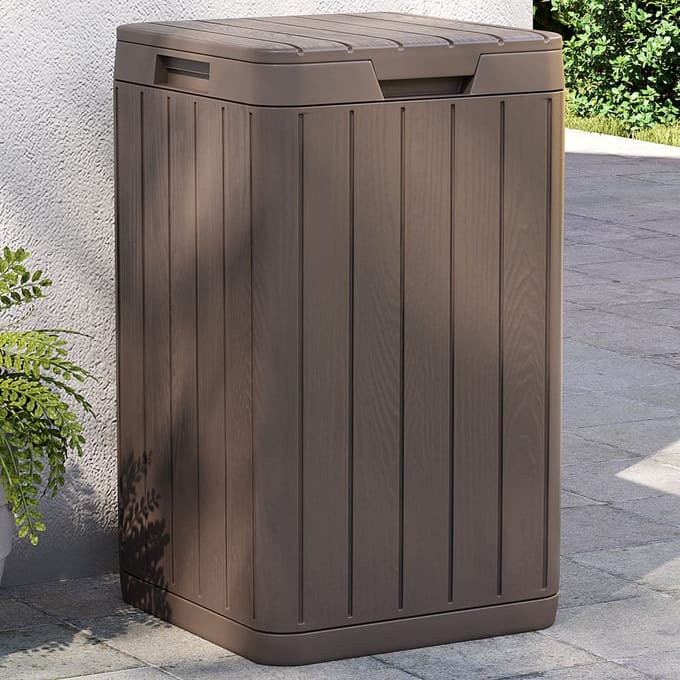 vidaXL - Tuinafvalbak - 38x38x65 - cm - polypropeen - bruin