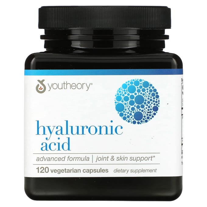 Youtheory, acide hyaluronique, formule avancée, 120 capsules végétales
