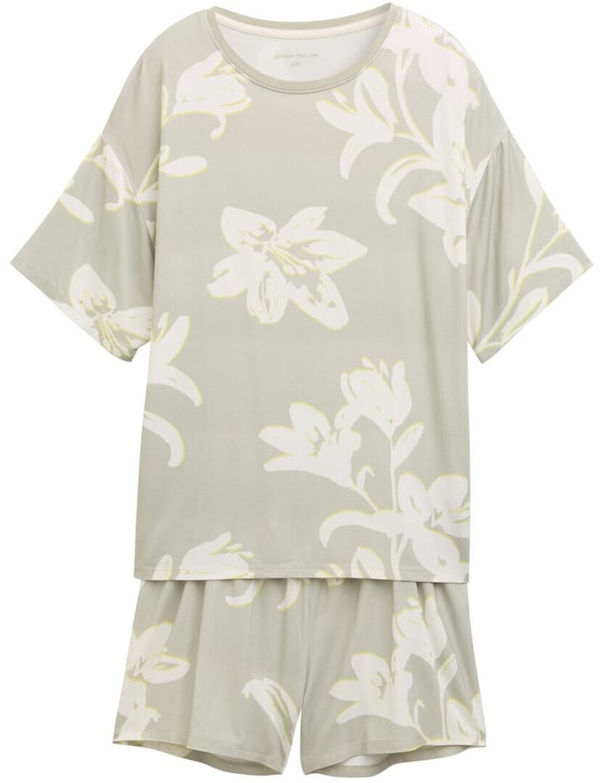 Tom Tailor - Pyjamaset met all-over print - Maat S/36 - grün-hell-Allover