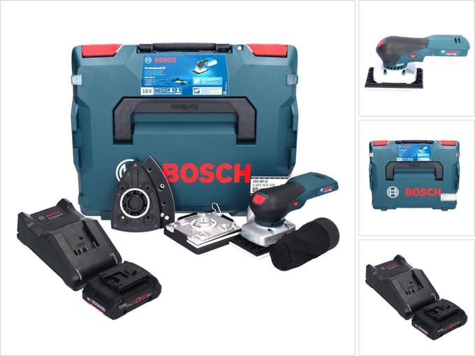 Bosch GSS 18V-13 accu vlakschuurmachine 18 V + 1x ProCORE accu 4.0 Ah + lader + L-BOXX