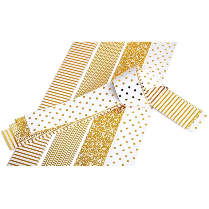 Papieren strips glossy "Golden Glamour", 15 mm