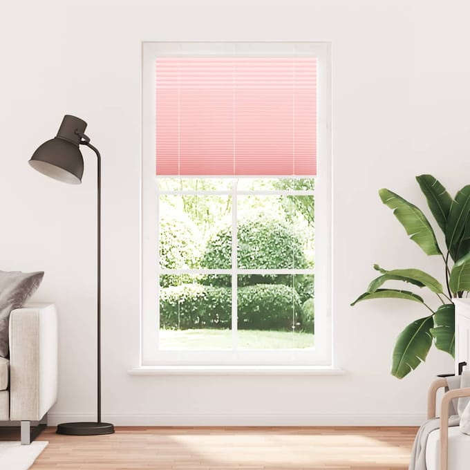 vidaXL - Plissé - rolgordijn - 105x200cm - stofbreedte - 104,4cm - polyester - roze