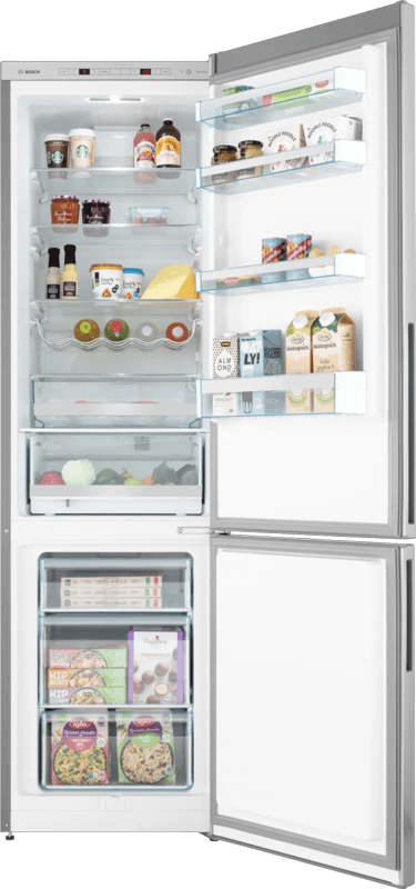 Bosch KGE39ALCA - Serie 6 - koel-vriescombinatie - VitaFresh: houdt etenswaren langer vers in gekoelde lades - RVS