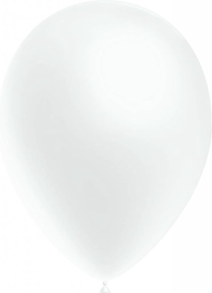 Witte Ballonnen Metallic - 10 stuks