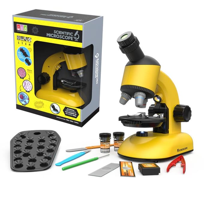 Nieuwe 1100 Roterende Kop Kindermicroscoop Educatief Wetenschappelijk Experiment 1200 Keer High-Definition High-Power Microscoop