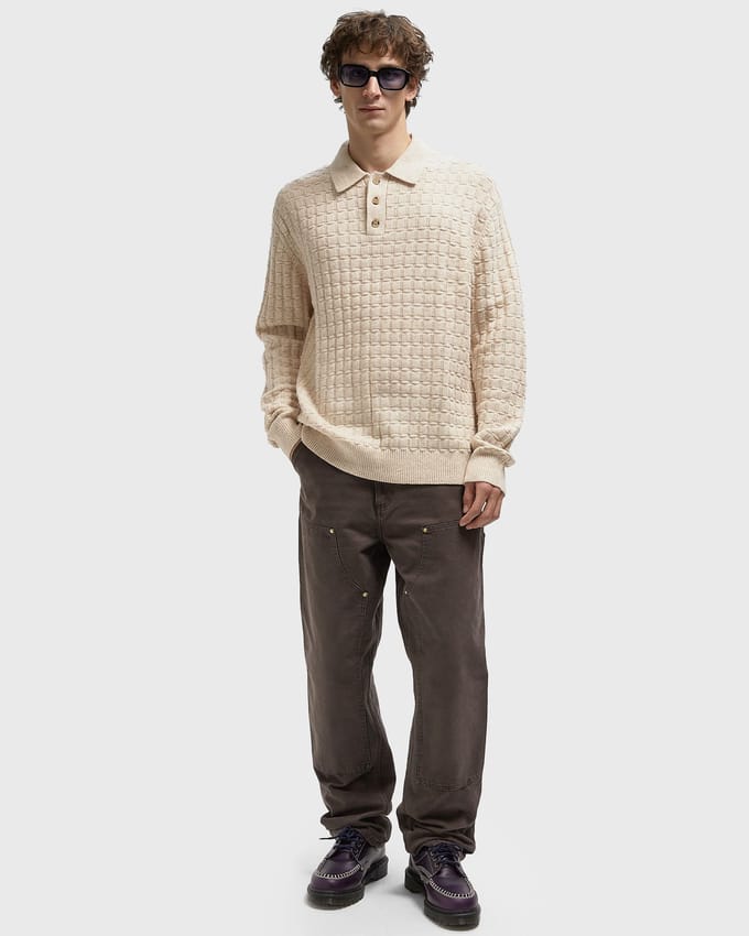 Gustav Squared Structure Polo Knit
