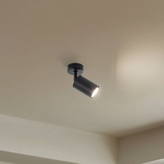 SIGMA Plafondspot Zoom, 1-lamp, zwart