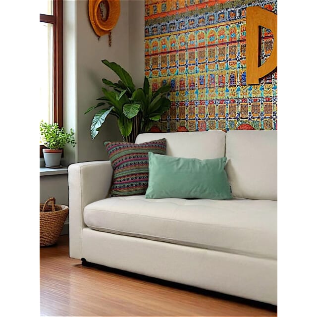 NOVÉE Sierkussen mexican maria | 45 x 45 cm | canvas/linnen