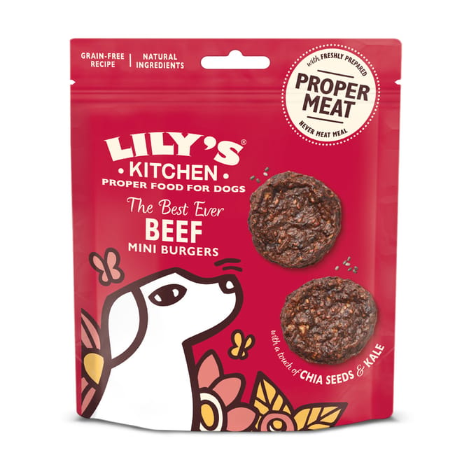 Hondenvoer Mini Burgers LILY'S KITCHEN - Rundvlees, Graanvrij - 70g