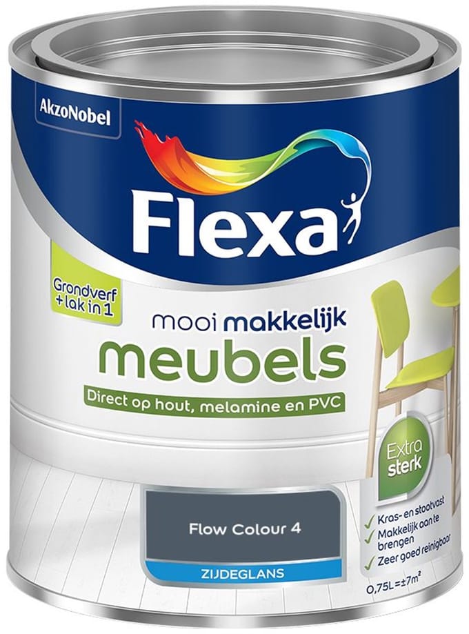 Flexa - Mooi Makkelijk Meubels Zijdeglans - Flow Colour 4 - Mengverf - 750 Ml