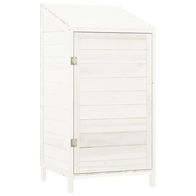 vidaXL - Tuinschuur - 55x52x112 - cm - massief - vurenhout - wit