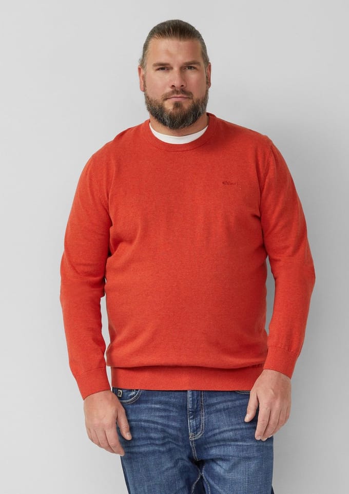 s.Oliver - male - Gebreide trui met geborduurd logo