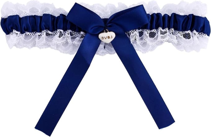 Bruidskousenband - Lace Band - Bruiloft Accessoire - Elegante Kant - 20x6x1.9 cm - Wit